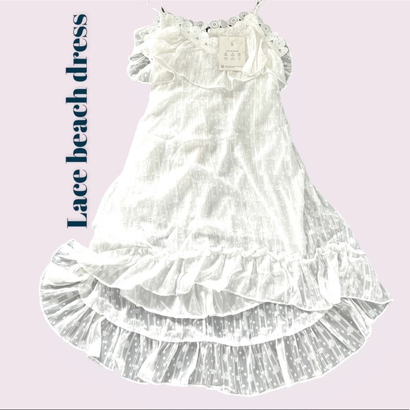 Lace  v neck beach dress - Picture 1 of 10